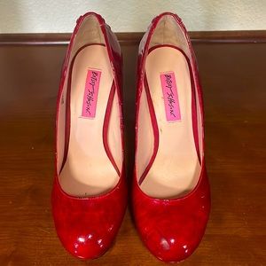 Betsey Johnson Red Patent Heels